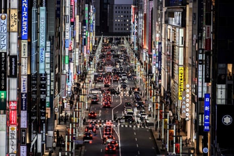 A general view of Tokyo's Ginza area 