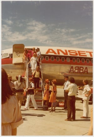 The Abba tour plane in Australia, 1977