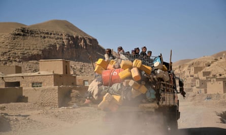 An Afghan family relocating from a drought-stricken area the country’s Badghis province in 2021.