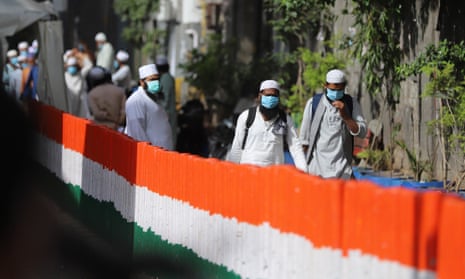 Police cordon off the Nizamuddin area of Delhi after several members of an Islamic congregation tested positive for coronavirus