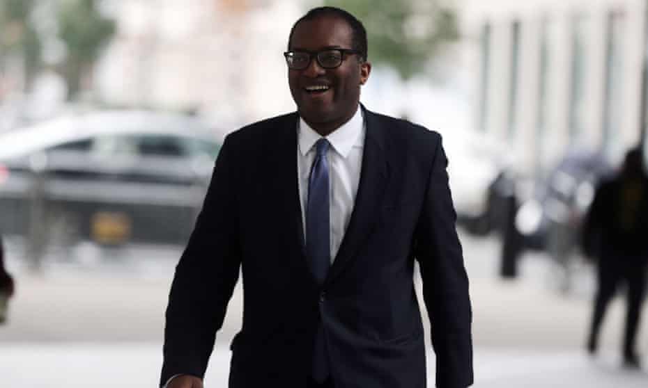 Kwasi Kwarteng arriving at the BBC for an interview on The Andrew Marr Show.