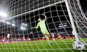 Germany concede the first of three goals against Switzerland