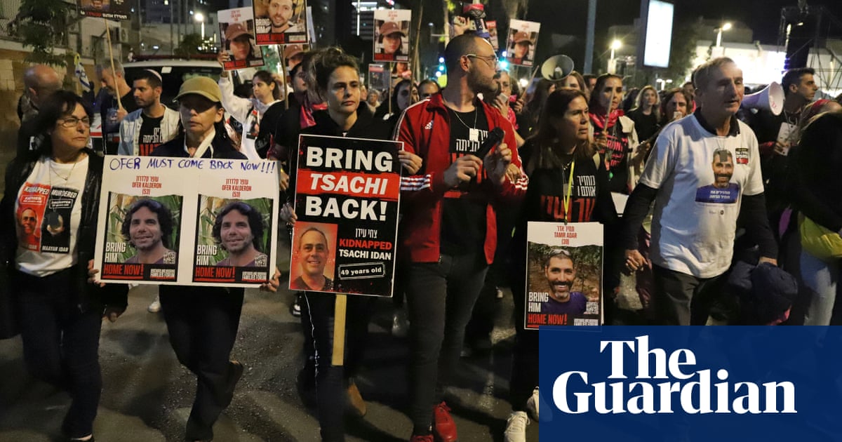 Dozens attend protest in Tel Aviv against Israeli bombardment of Gaza – The Guardian