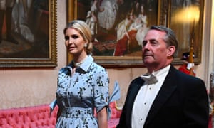 Ivanka Trump and at the state banquet during Donald Trump’s visit to the UK