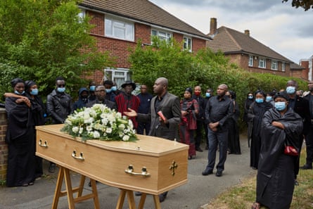 5 June: A Ghanaian funeral ceremony takes place outside the home of a 59 year-old man who died in March