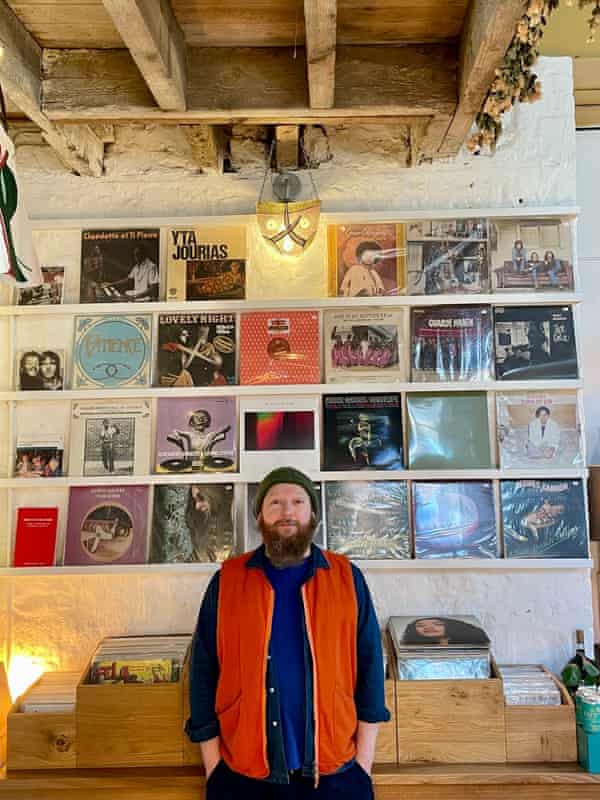 Stephen Marshall in Futtle Records, East Neuk of Fife, Scotland.