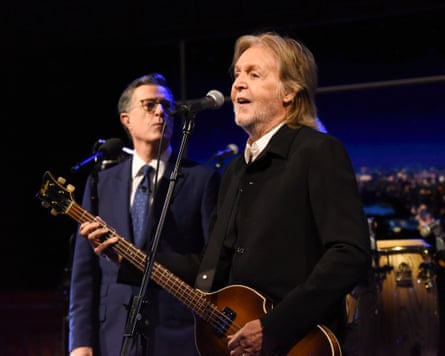 Paul McCartney on The Late Show with Stephen Colbert.