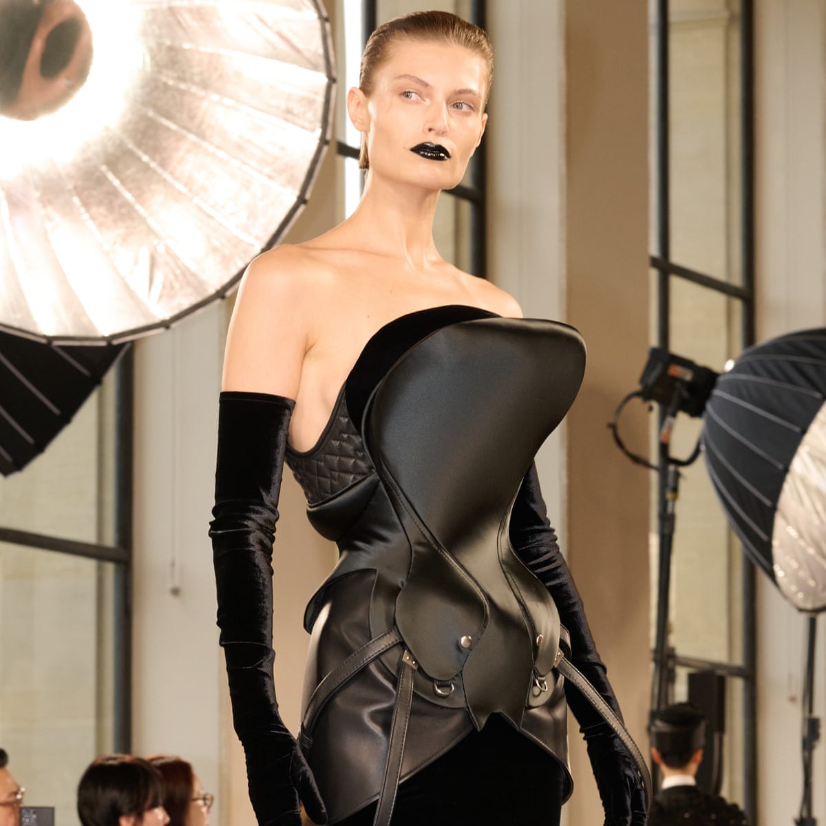 schiaparelli corset dress Doechii Takes Over Paris Fashion Week: Schiaparelli & More Looks
