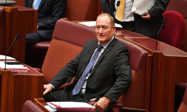 Katter’s Australian party senator Fraser Anning during a Greens censure motion against him on Wednesday.