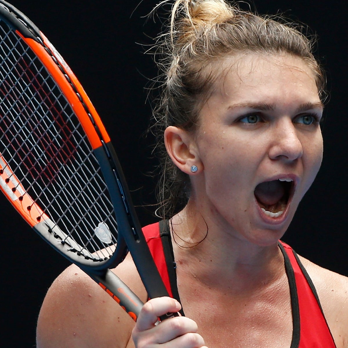 Simona Halep Survives Marathon 28 Game Final Set Against Lauren Davis Australian Open The Guardian
