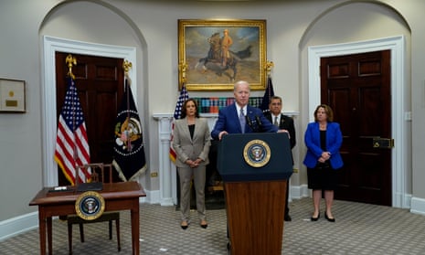 Biden in the Roosevelt Room of the White House on Friday.
