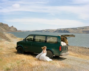 Wind Blowing Through Columbia Gorge, 2008(Justine Kurland writes)‘I had spent over a decade making photographs on road trips before my son Casper was born. I continued on the road for another decade thereafter.From age six months to six years old we lived out of a van for 8 months of the year, and then every summer until he turned 11. I photographed many different subjects during that time, but when Casper’s obsessional attention turned to trains, I decided to photograph them’.