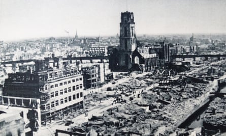 The city of Rotterdam devastated after the German invasion in 1940