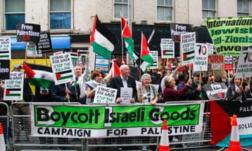 Protesters during the Nakba Day protest in London