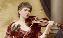 Lady Hallé (1838–1911) playing the violin.