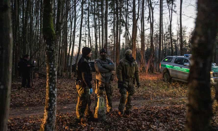 Narewka, Poland. Nearly 20,000 Polish border police, with the support of the military, are now deployed at the Belarusian border to demonstrate force.