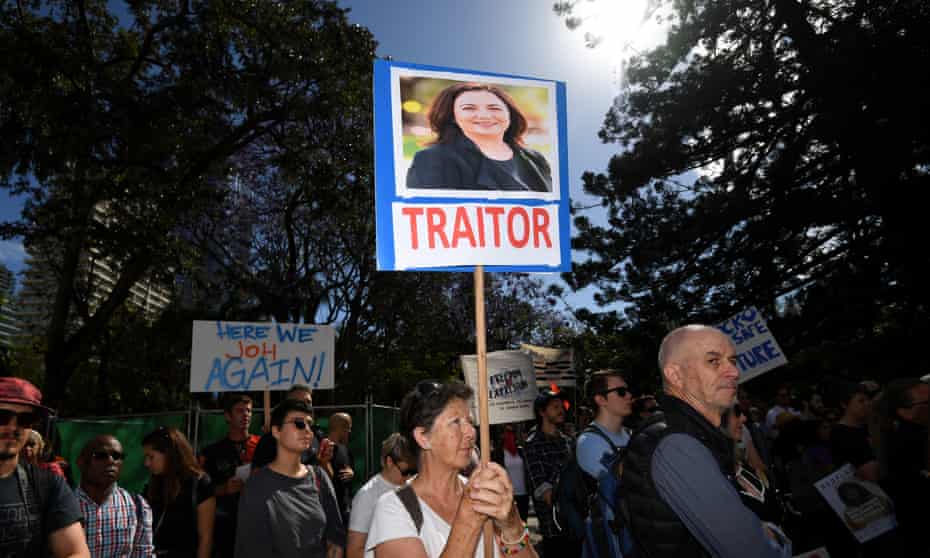Queensland rally against anti-protest laws.