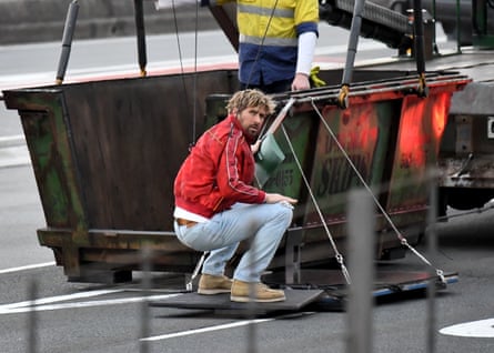 Ryan Gosling on the set of the Fall Guy in Sydney.