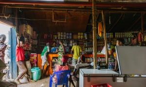 Refugees and members of the local Turkana tribe come to Getahunâs store as much to socialise as do business.