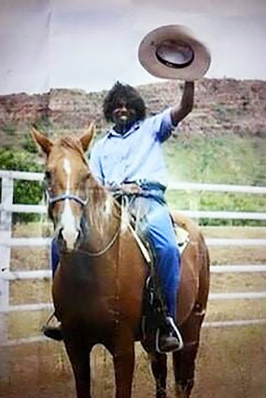 Mr Yeeda on horseback