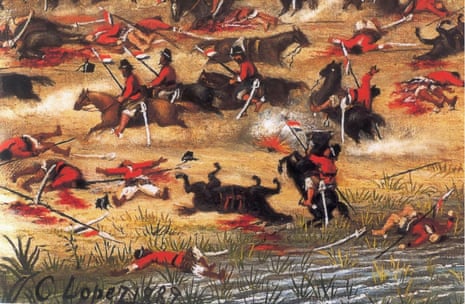 The Battle of Tuyutí during the War of the Triple Alliance.