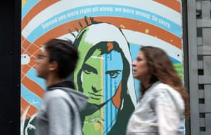 Artwork featuring O’Connor at the The Icon Walk in Dublin