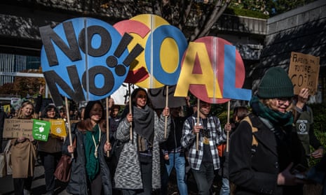 Protesters take part in the global climate strike in Tokyo in November