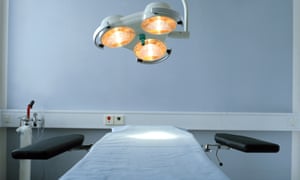 Operating table and lamp