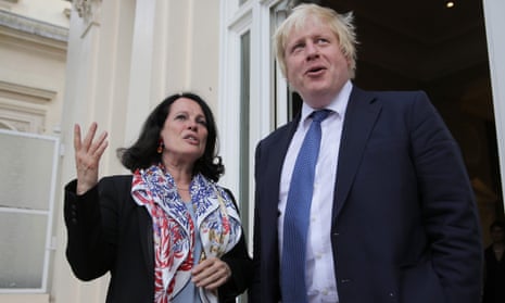The then French ambassador to the UK, Sylvie Bermann, with Boris Johnson in 2016.