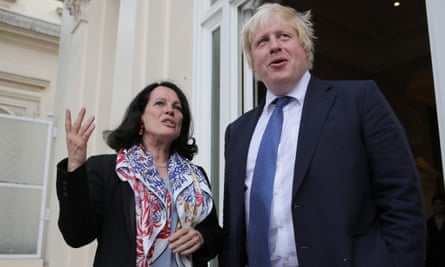 Sylvie Bermann with Boris Johnson when he was the foreign secretary July 2016.