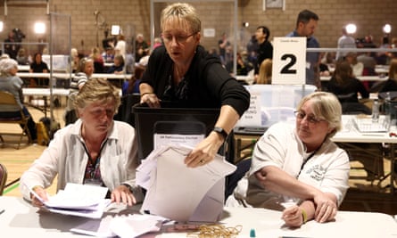 Votes being counted
