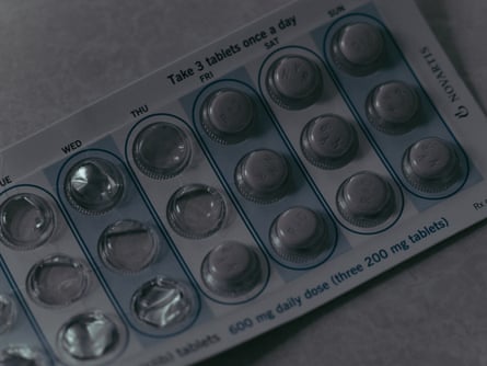 A half-empty punch card of gray tablets.