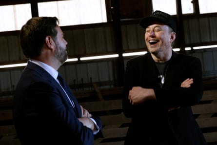 two men laughing