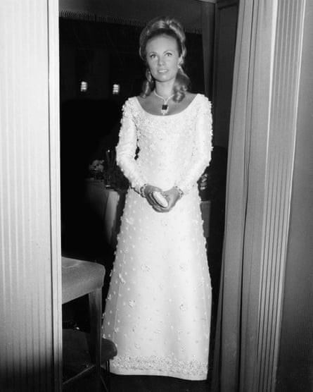 Heidi Horten wearing a 63-carat emerald necklace.