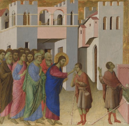 The Healing of the Man Born Blind, c1308-1311, byDuccio di Buoninsegna.