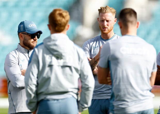 ‘I don’t do a lot’: Brendon McCullum plays down role in England resurgence | England cricket team 2 England head coach Brendon McCullum with Ben Stokes.