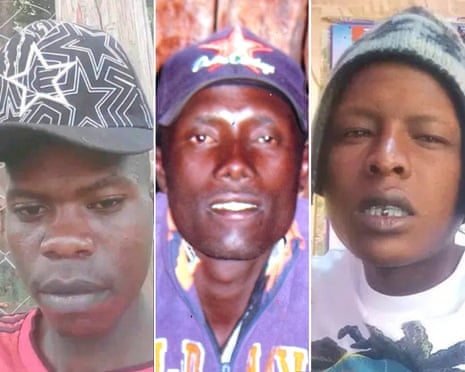 Composite of images of Michael Muiruri, Stephen Marubu Kibandi and Haron Kame Kibandi