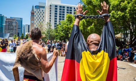 Protesters against the level of Indigenous incarceration