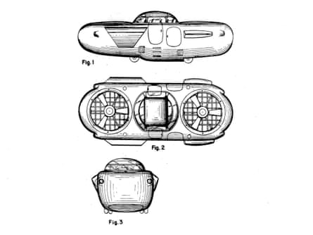 Patently absurd … designs for a combined automobile and helicopter registered in 1959.