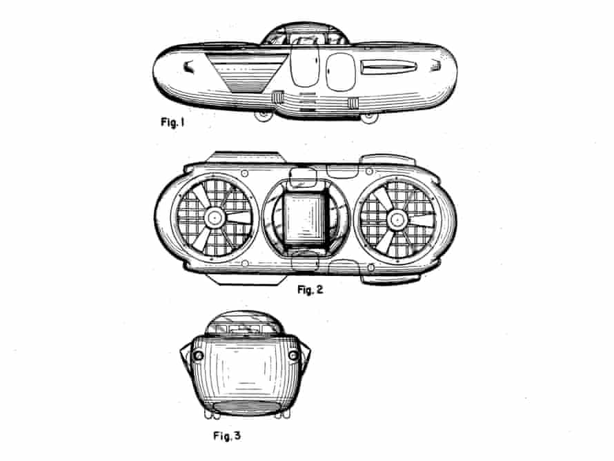 Patently absurd … designs for a combined automobile and helicopter registered in 1959.