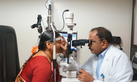 Dr Ramasamy Kim with a patient.