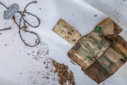 Some of the dead soldiers’ personal belongings