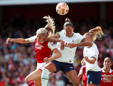 A Women’s Super League match between Arsenal and Tottenham at the Emirates Stadium in September 2022.