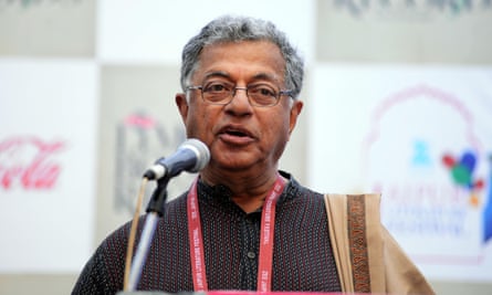Girish Karnad at the Jaipur literature festival, India, in 2015.