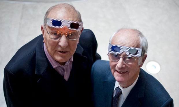 Arthur Wooster, right, and Bob Angell attend the preview screening of The Queen In 3D at Channel 4 studios in 2009.