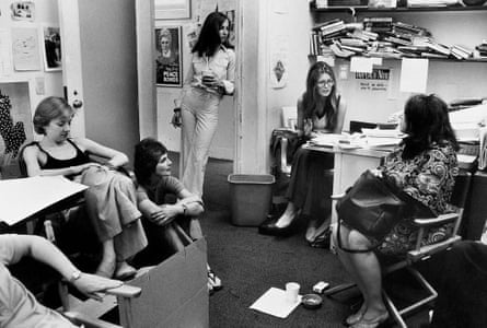 Gloria Steinem and staff