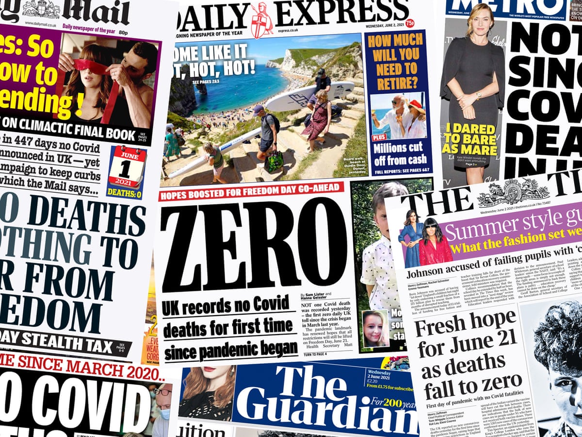 Zero How The Uk Papers Covered A Day Without A Single Reported Covid Death Coronavirus The Guardian Zero How The Uk Papers Covered A Day Without A Single Reported Covid Death Coronavirus The Guardian
