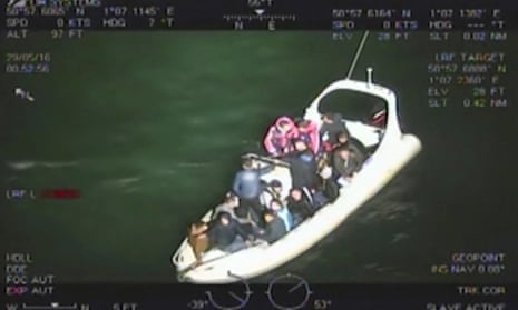 Albanian migrants on a boat