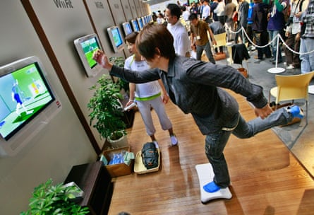 A person on a Wii Fit.
