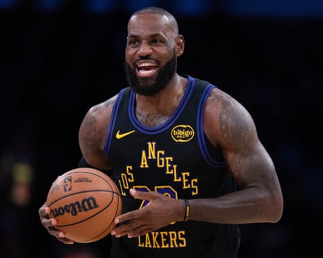 LeBron James begins record-setting 23rd NBA season with double-double in Lakers win | LeBron James | The Guardian